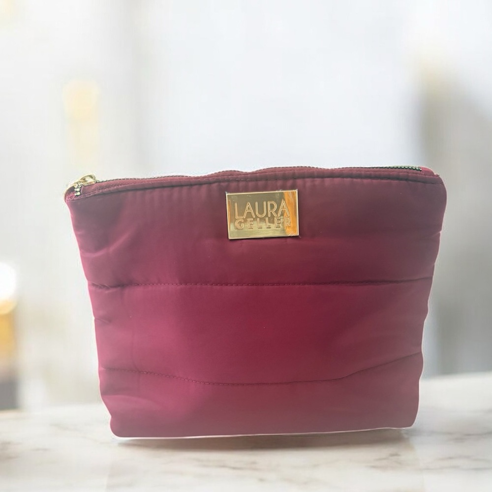 Laura Geller Wine Red Cosmetic Bag